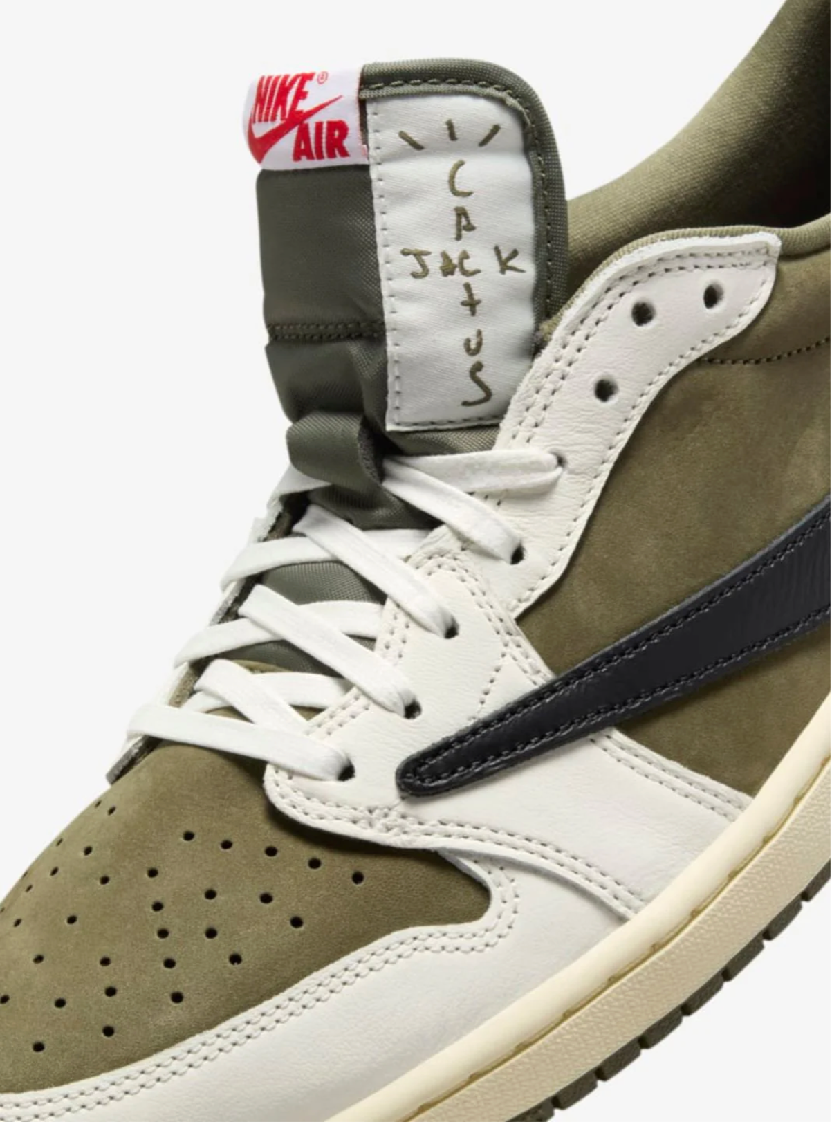 Jordan 1 Retro Low Reverse Olive X Travis Scott